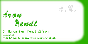 aron mendl business card